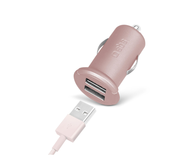 SBS Ładowarka Samochodowa SBS 2.4 A 2xUSB różowe złoto # - 1442479 - zdjęcie 2